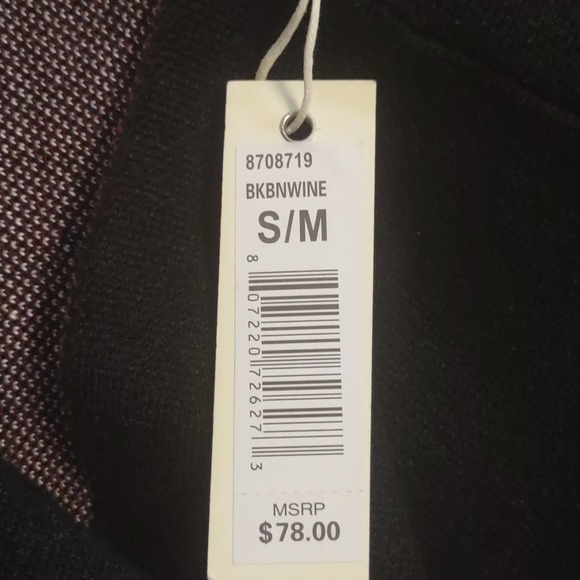 Max Studio Nash Sweater Knit Skirt S/M Black Wine - Picture 8 of 10